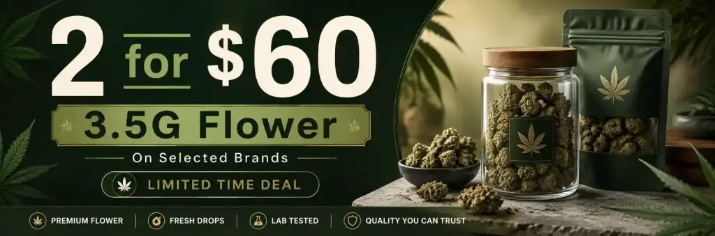 2 For 60 Flower 3.5g Banner 1